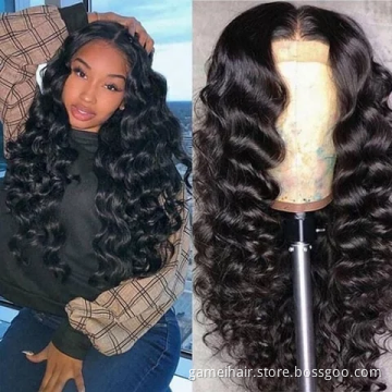HD Transparent double drawn water Wave for black women raw mink cuticle aligned remy brazilian virgin lace front human hair wigs